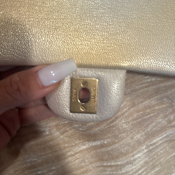 Absolutely stunning Chanelbag gold ombré , gold sparkle specs - Picture 6 of 13